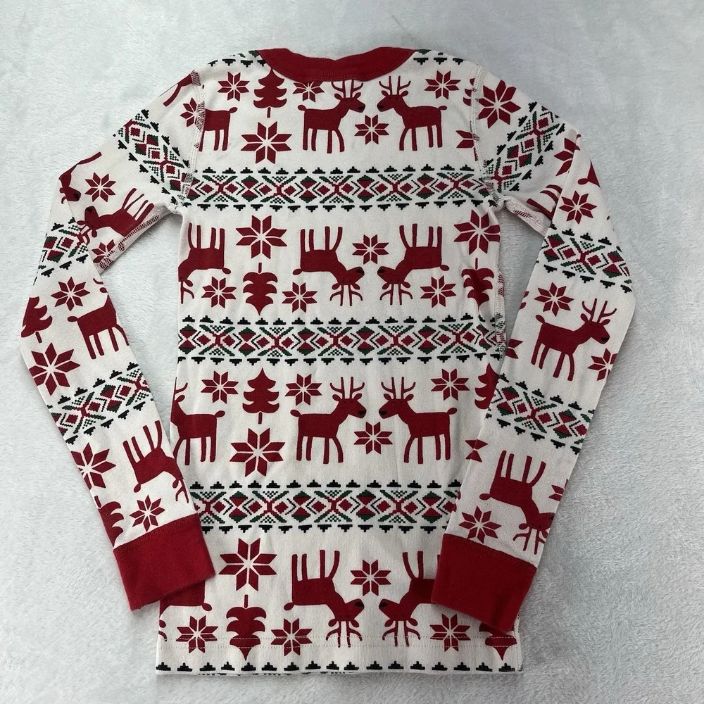 Hanna Andersson Organic Cotton Pajamas Unisex Kids 8 Christmas Holiday Fair Isle